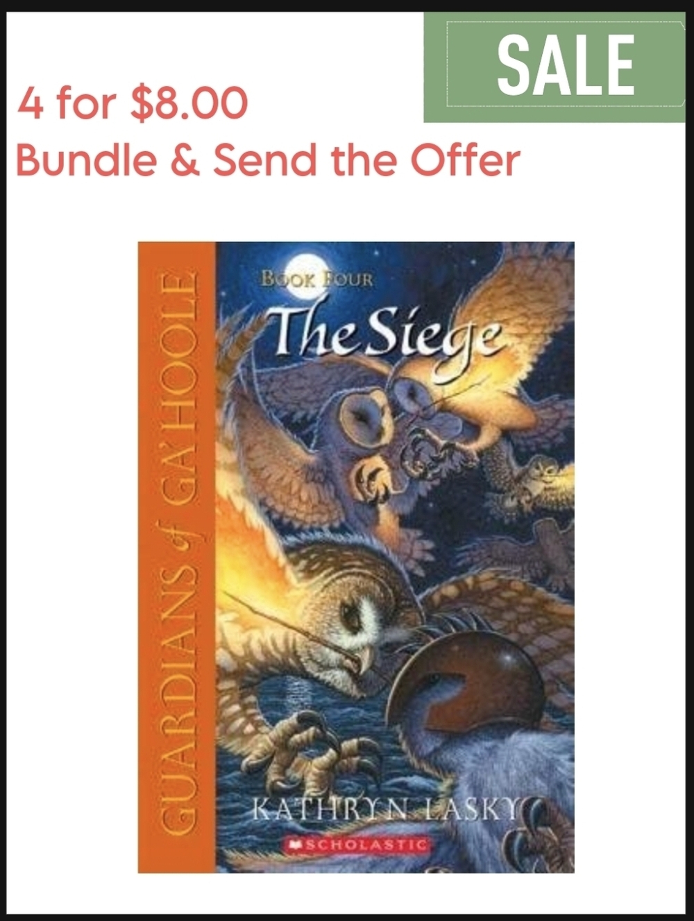 The Siege Guardians of Ga'Hoole Book Kids Teen Young Adult Summer Read